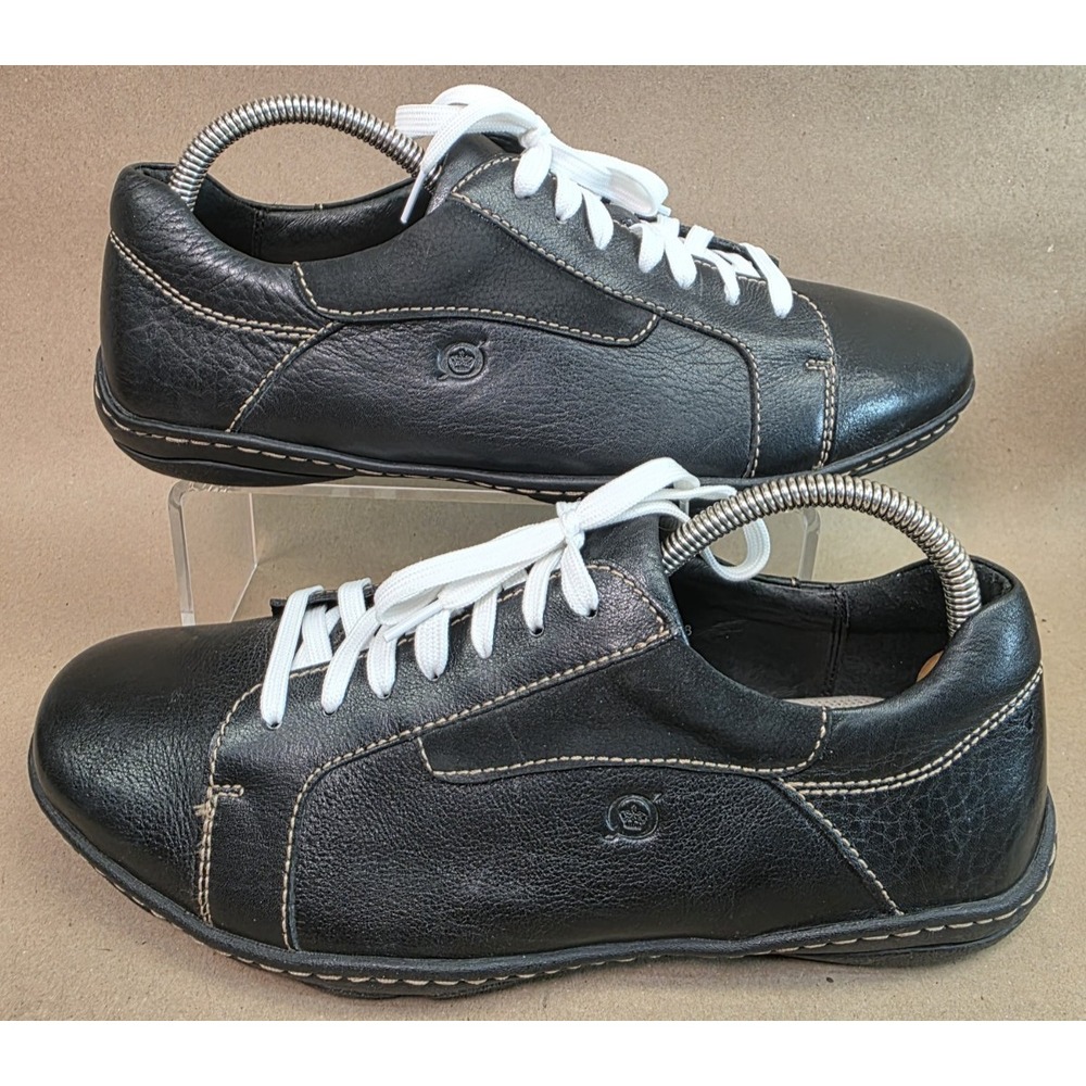Born (Sz 9.5 US 463 EUR) Black Leather Lace Up Casual Walking Comfort M3427